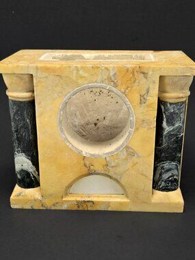 Honey Onyx and Marble Clock Base